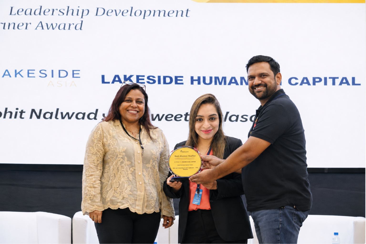 Lakeside receiving Best Alumni Startup Award